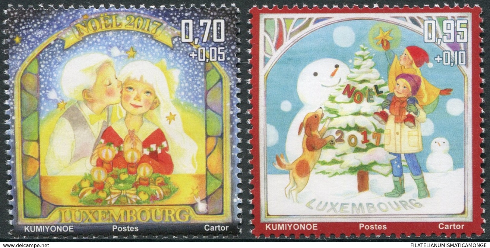 Luxemburgo 2017  Yvert Tellier Nº  2099/00 ** Navidad 2017 (2v) - Ungebraucht