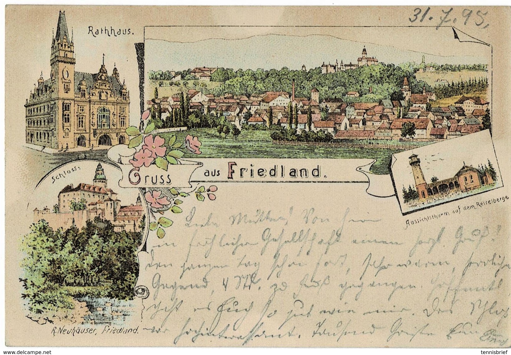 1895, Selt. Bahnpost, Böhmen (Sudeten) , A2753 - Lettres & Documents
