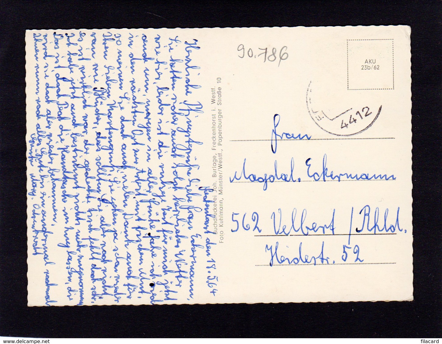 90786     Germania,   Gruss Aus  Freckenhorst I. Westf.,  VGSB  1964 - Warendorf