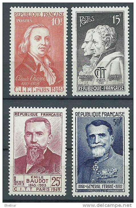 FR YT 844 à 847 " Congrès De Télégraphe Et Téléphonie " 1949 Neuf** - Unused Stamps