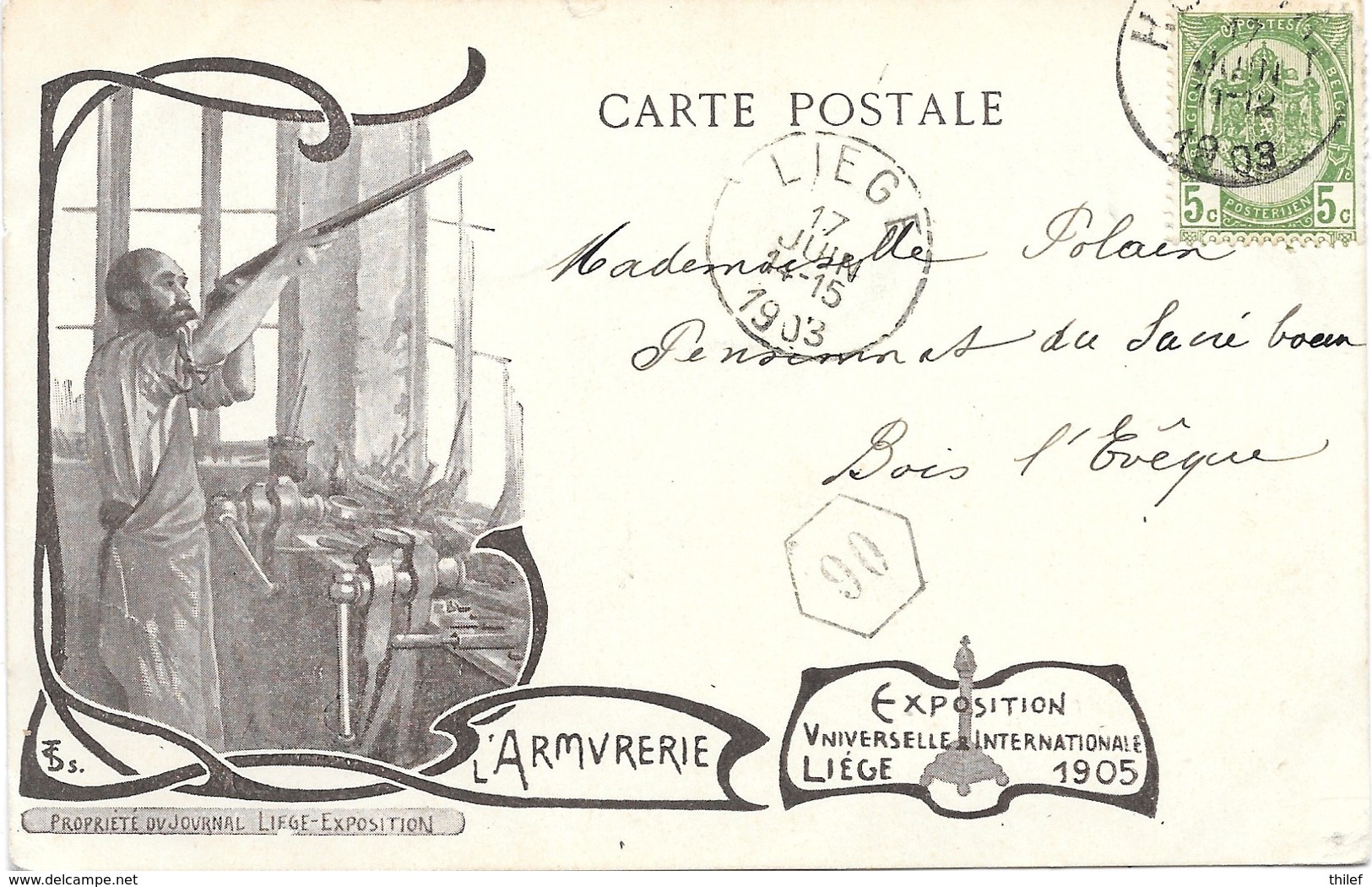 Exposition Universelle Liége 1905 NA8: L'Armurerie 1903 ( Propagante ) - Esposizioni