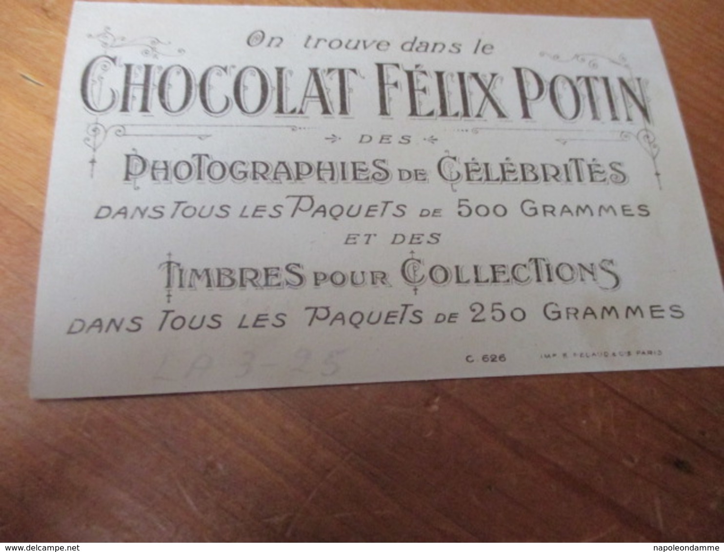 Chromo, Chocolat Felix Potin - Other & Unclassified