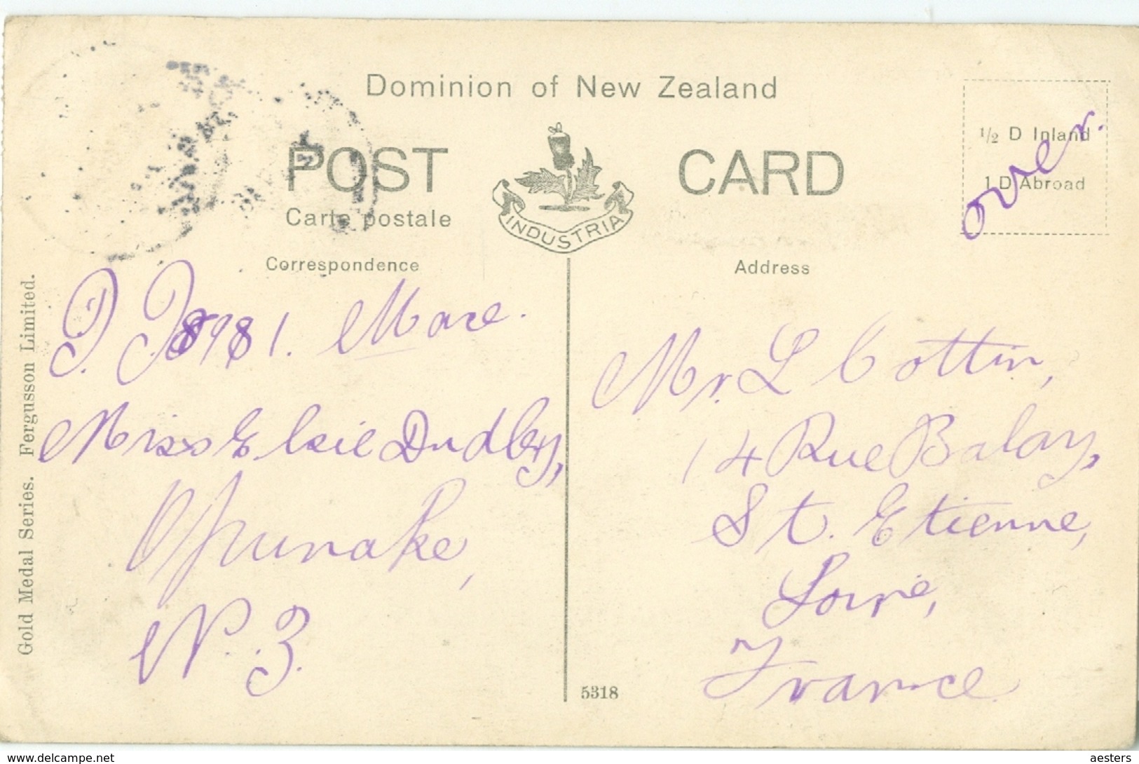 Auckland 1916; Statue Of The Late Sir John Logan Campbell - Circulated. - Nouvelle-Zélande