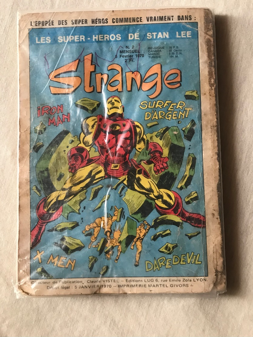 RARE Strange N°1  Edition Original 05 Janvier 1970 Les Super Héros De Stan Lee. - Strange