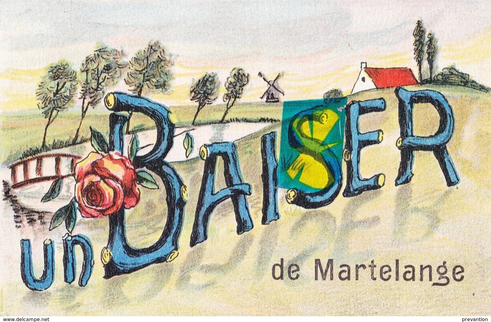 Un BAISER De MARTELANGE - Carte Colorée - Martelange