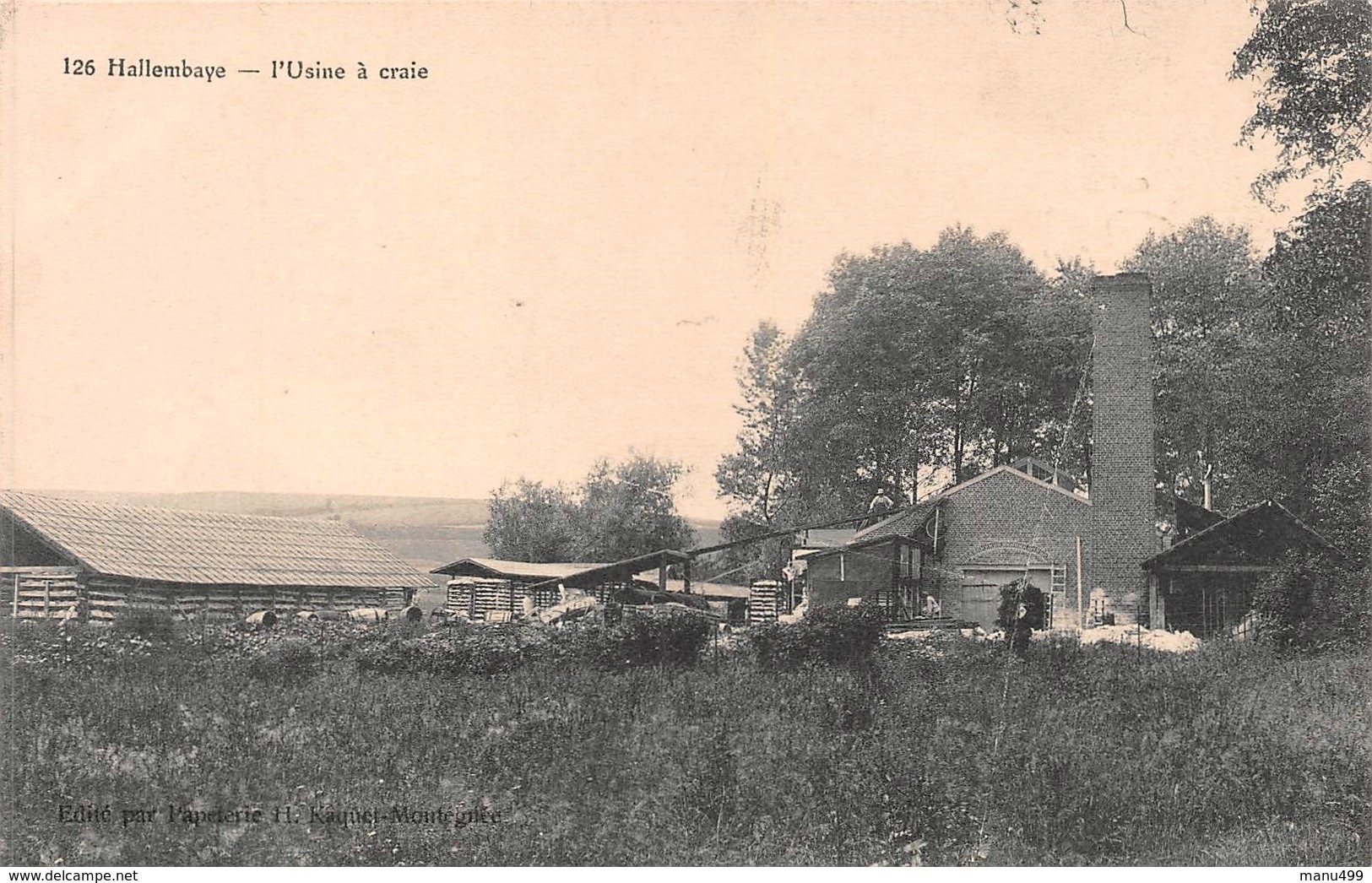 Hallembaye - L'Usine à Craie - Avec Pub Margarine Brunita - Oupeye