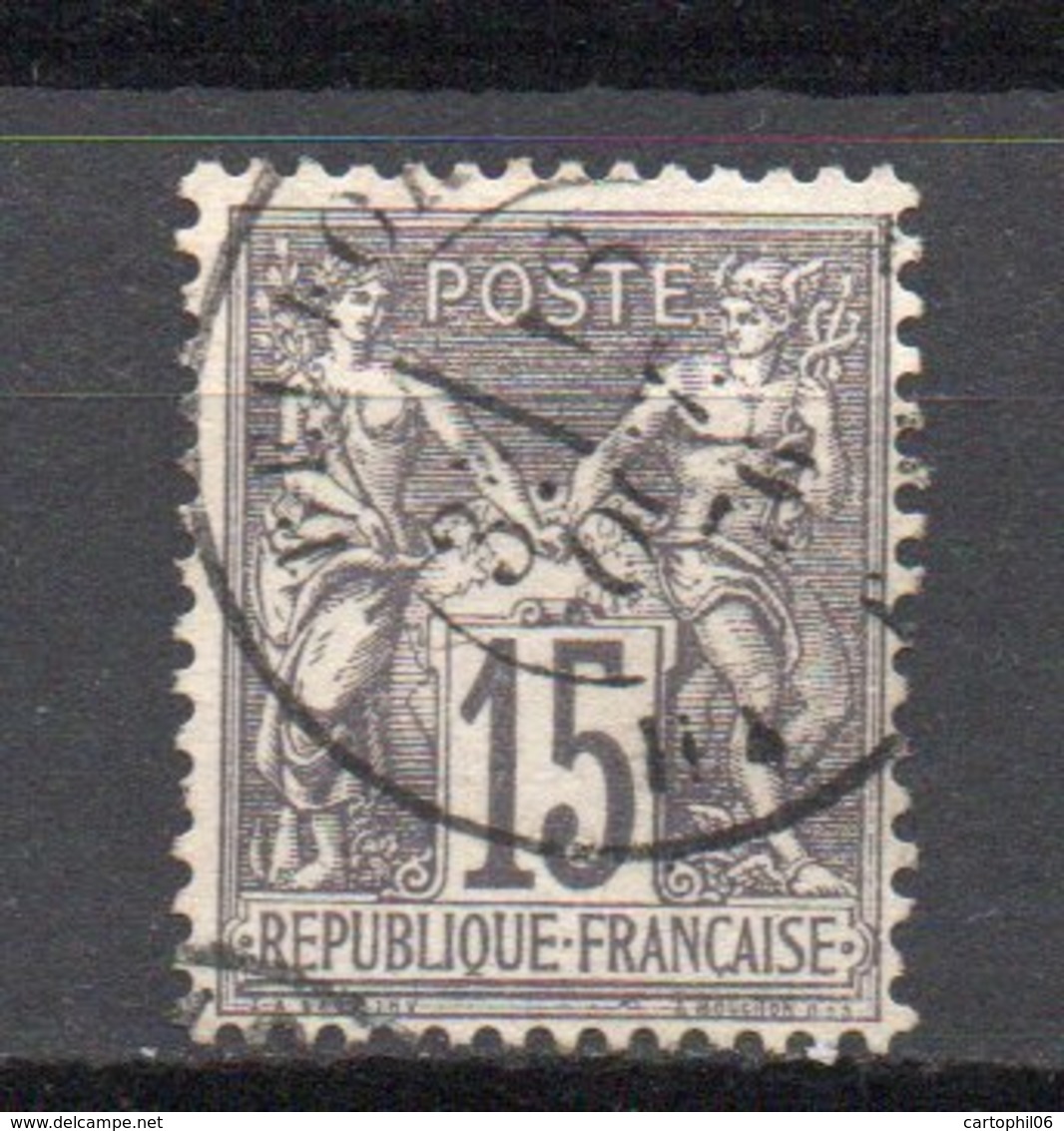 - FRANCE N° 66 Oblitéré CAD - 15 C. Gris Type Sage I - Cote 18 EUR - - 1876-1878 Sage (Tipo I)