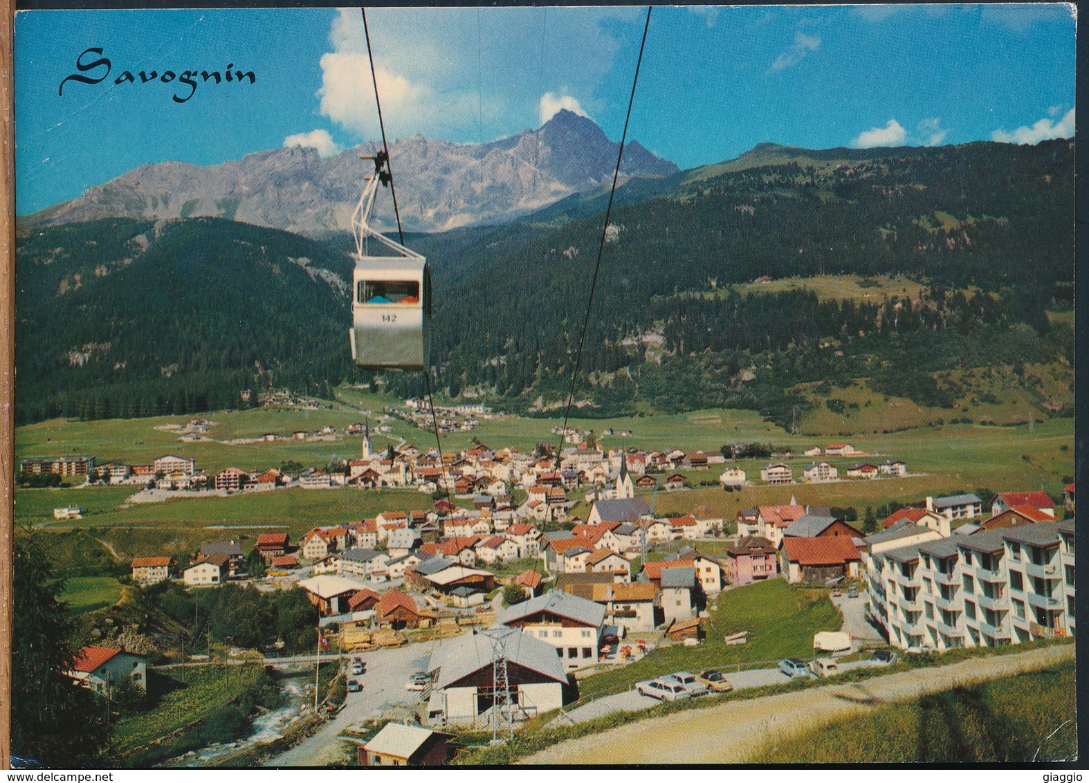 °°° 16736 - SVIZZERA - GR - SAVOGNIN AM JULIERPASS MIT PIZ MITGEL - 1982 With Stamps °°° - Savognin