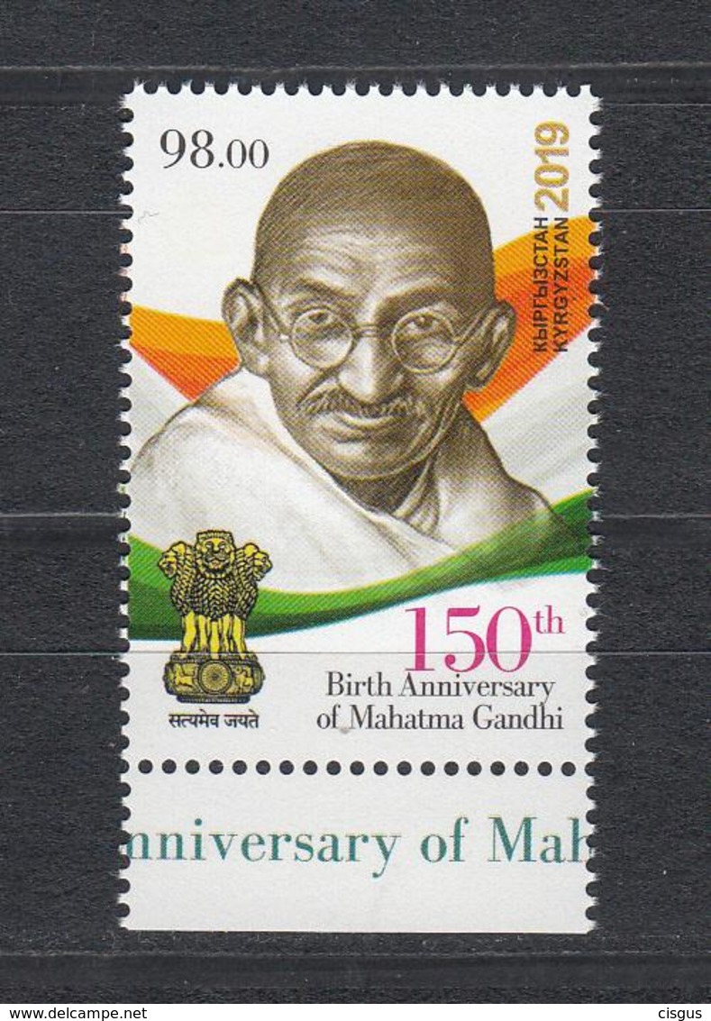 Kirgistan Kyrgyzstan MNH** 2019 150 Year Aniv. Of Mahadma Gandhi   Mi 976 A SALE - Kirgisistan