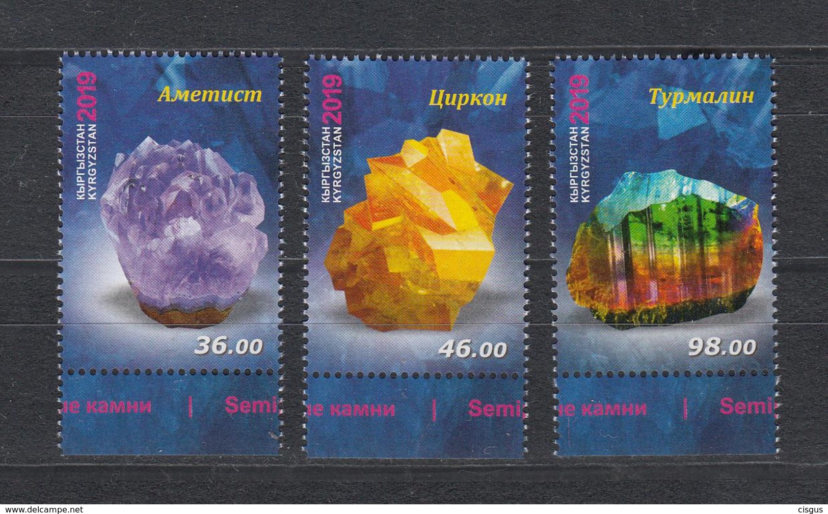 Kirgistan Kyrgyzstan MNH** 2019 Minerals   Mi 983-985 A - Kirgisistan