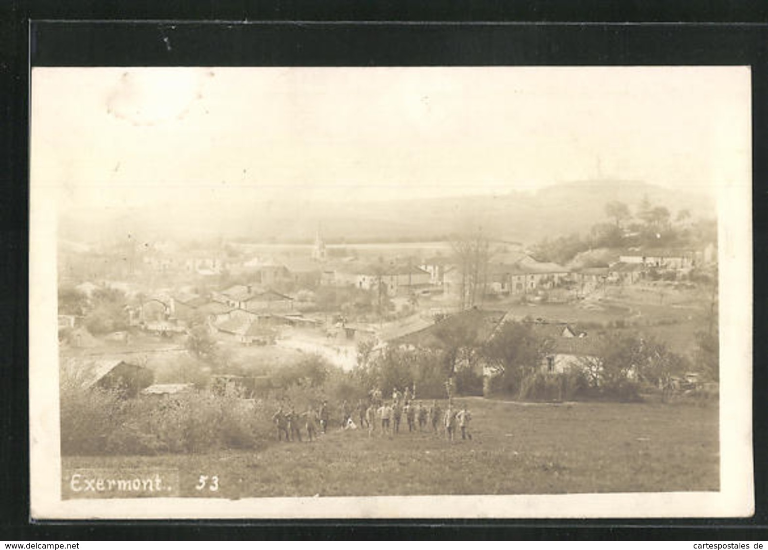 CPA Exermont, Blick Von Einer Anhöhe Auf Den Ort - Altri & Non Classificati