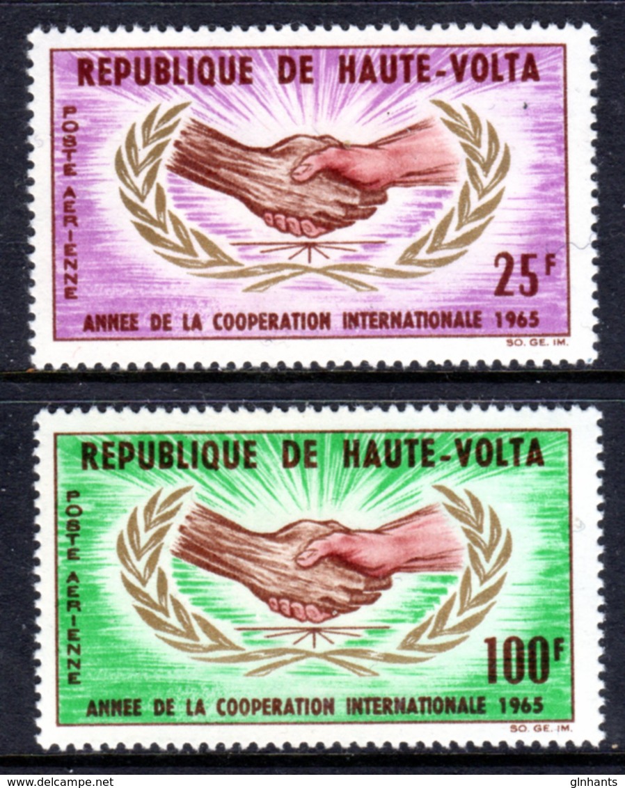 UPPER VOLTA - 1965 ICY INTERNATIONAL COOPERATION YEAR SET (2V) FINE MNH ** SG 162-163 - Upper Volta (1958-1984)