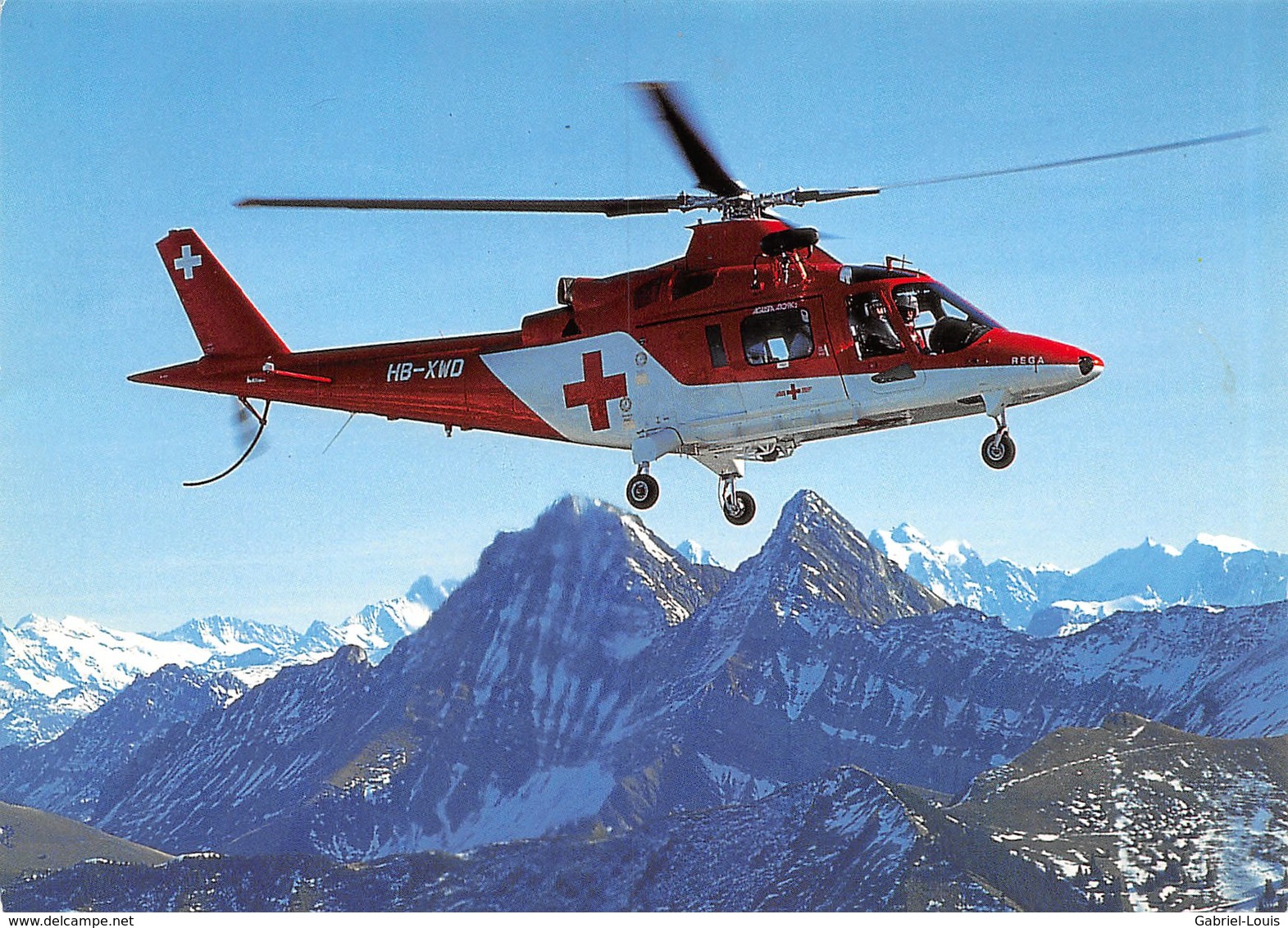 Hélicoptère Augusta A-109-K2 De Rega HB-XWD - Moléson - Brenlaire - Folléran - Gruyères - Gruyère (15 X 10 Cm ) - Gruyères