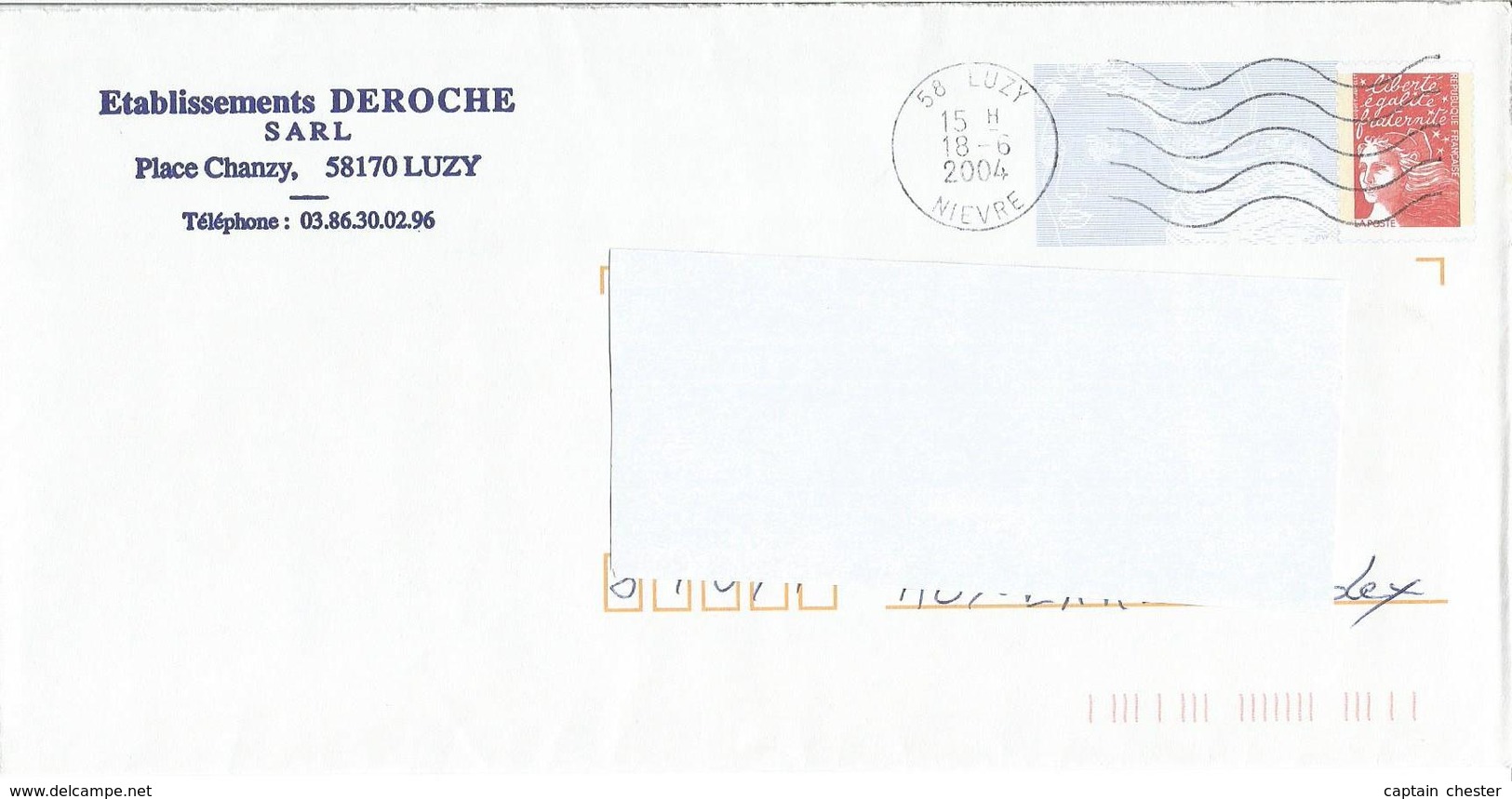 Prêt à Poster PAP " Etablissements DEROCHE  - LUZY " Oblitéré 2004 ( Rep. Luquet) - Listos A Ser Enviados : Réplicas Privadas