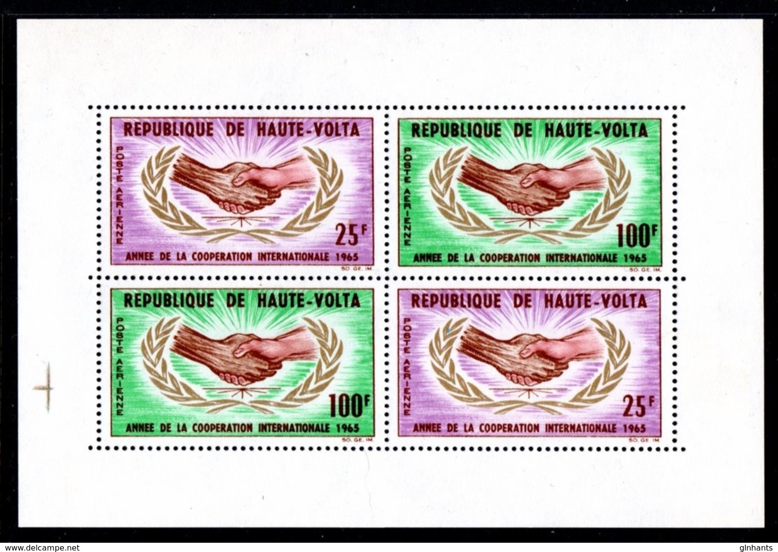 UPPER VOLTA - 1965 ICY INTERNATIONAL COOPERATION YEAR MS FINE MNH ** SG 163a - Upper Volta (1958-1984)