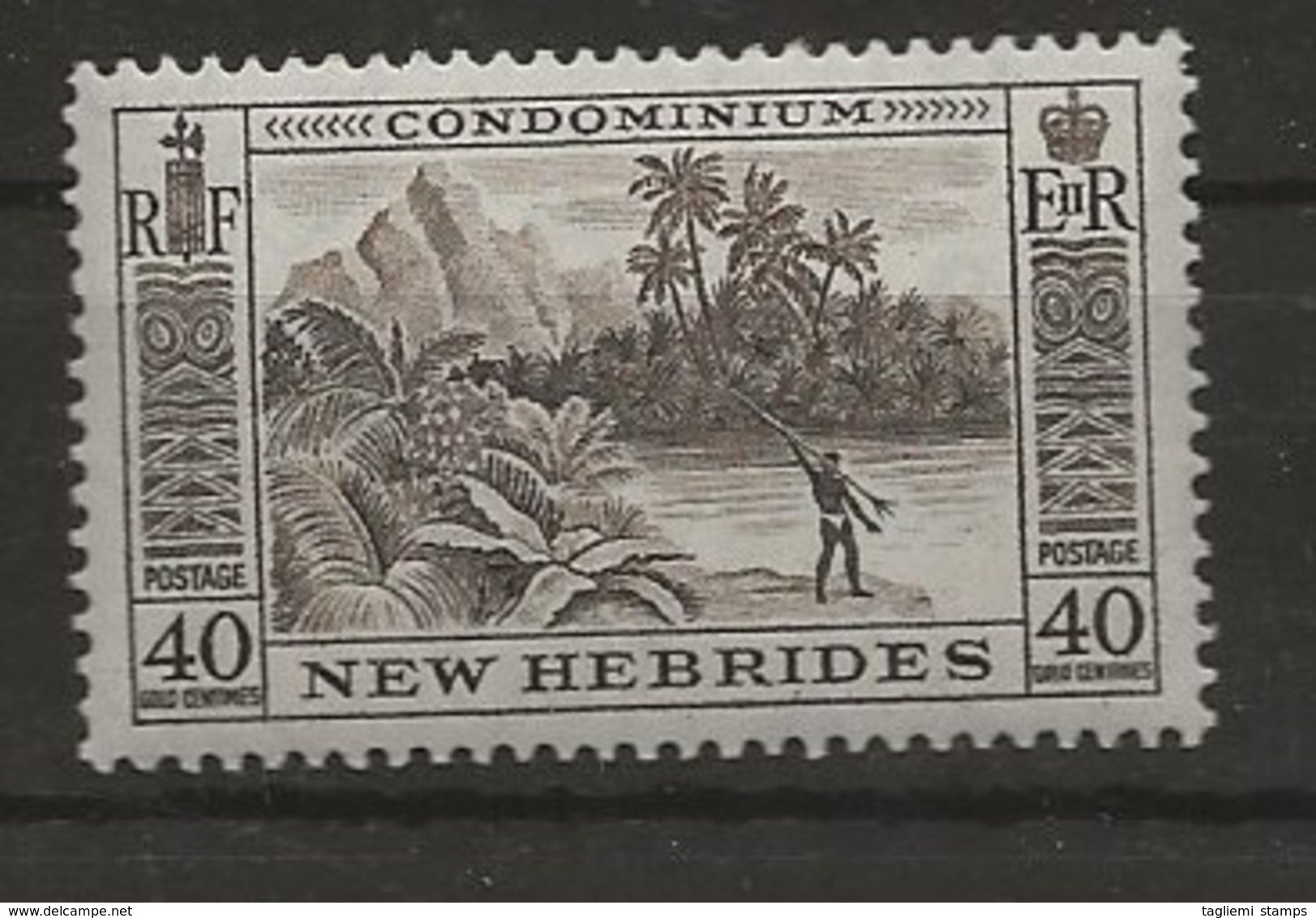 New Hebrides, 1957, SG  90, Mint Hinged - Neufs