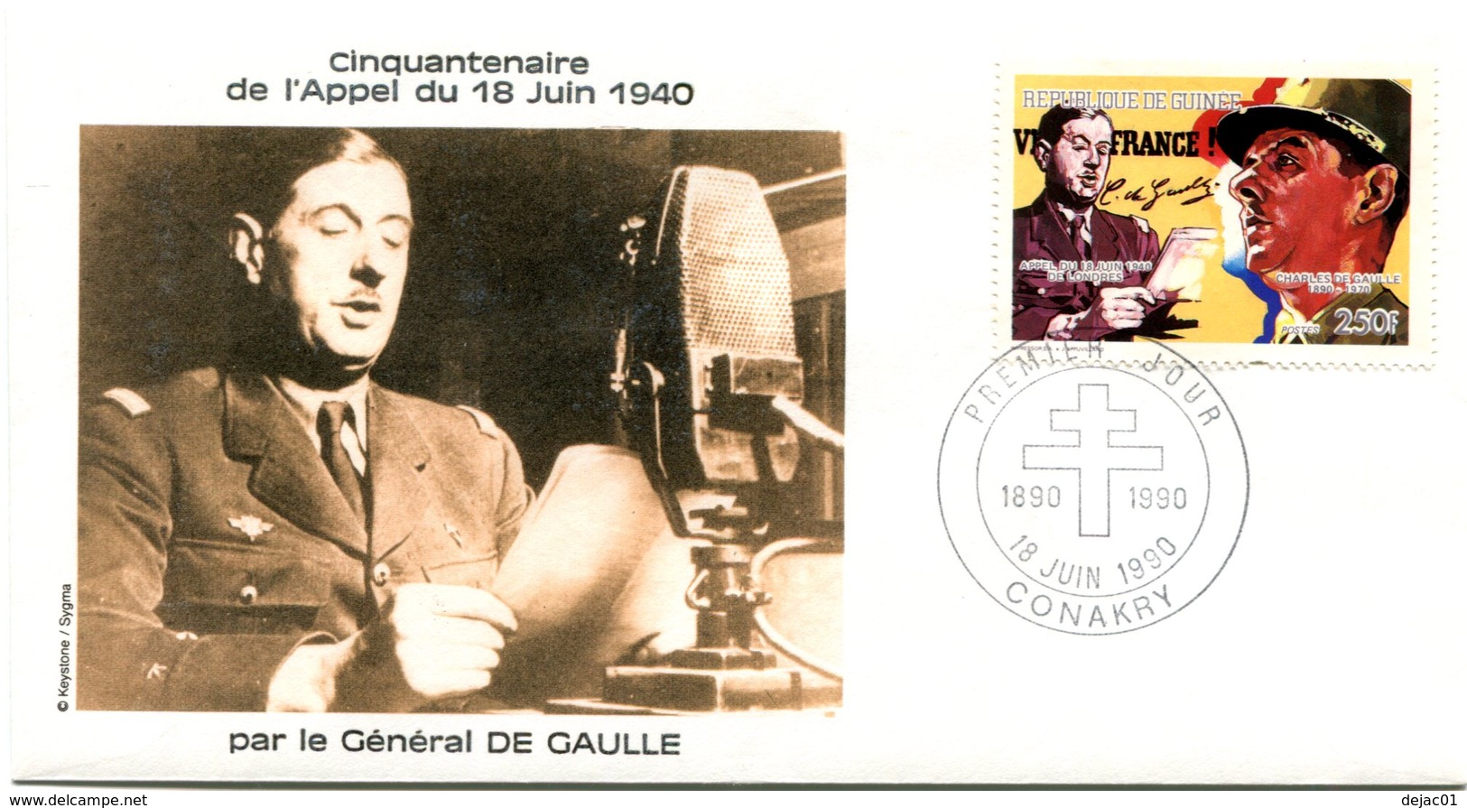 Thème Général De Gaulle - PJ Guinée  Yvert 902 - X 1415 - De Gaulle (Général)