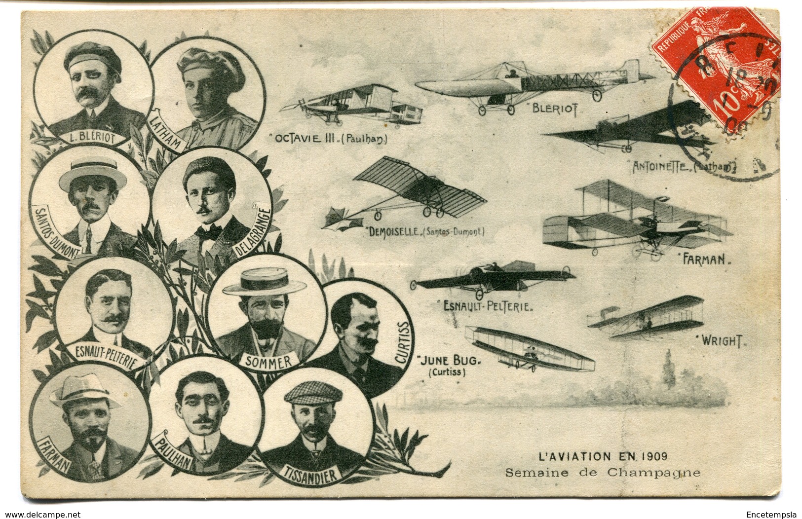 CPA - Carte Postale - Aviation En 1909 - Semaine De Champagne - 1909 ( I11193) - Fliegertreffen