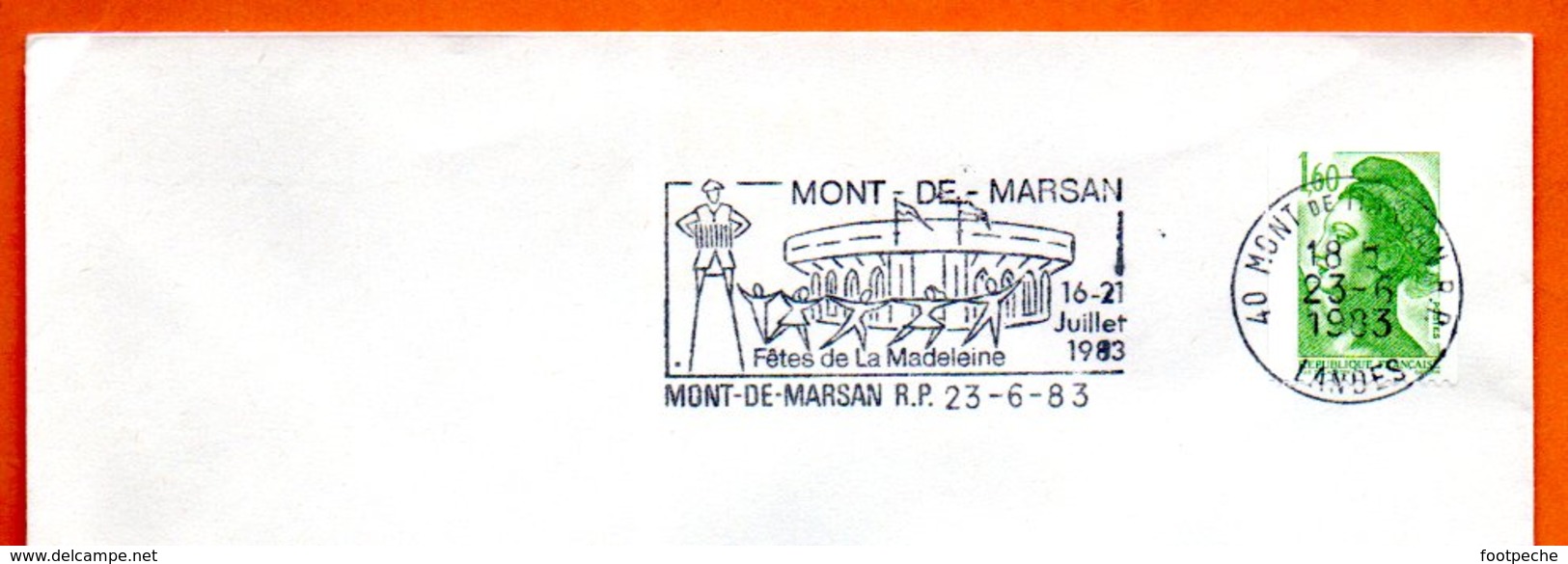 40 MONT DE MARSAN   FETE DE LA MADELEINE  1983 Lettre Entiere N° CD 709 - Mechanical Postmarks (Advertisement)