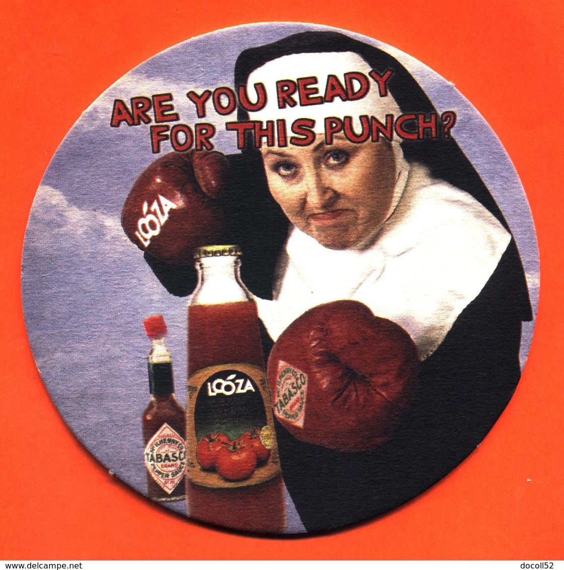 Sous Bock - Coaster Looza Are You Ready For This Punch - Religieuse Boxeuse - Sotto-boccale