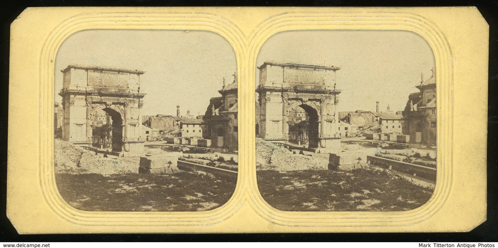 Stereoview - Rome ITALY - Hold-to-light Or Tissue View - Stereoscopes - Side-by-side Viewers