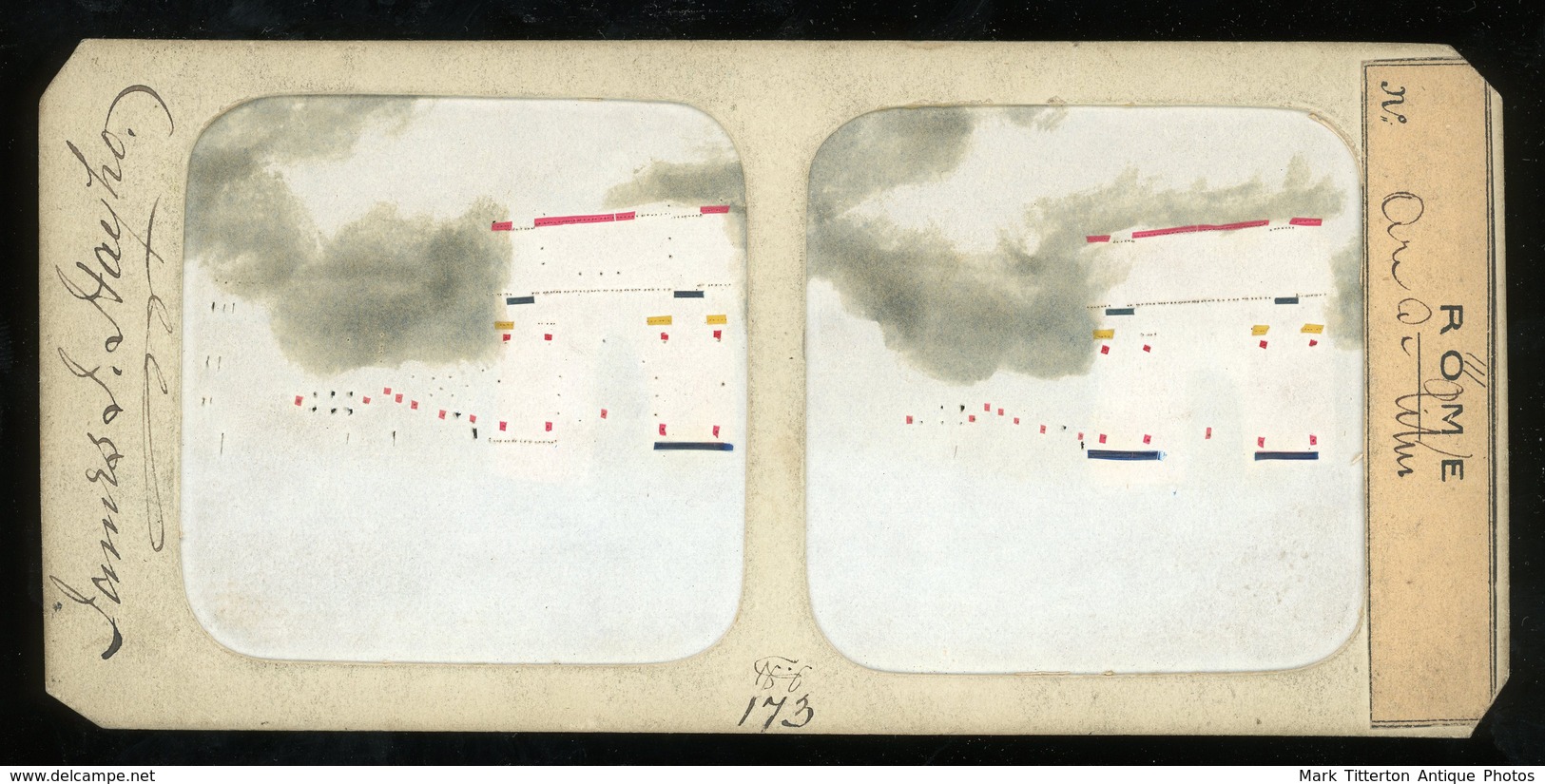 Stereoview - Rome ITALY - Hold-to-light Or Tissue View - Visionneuses Stéréoscopiques