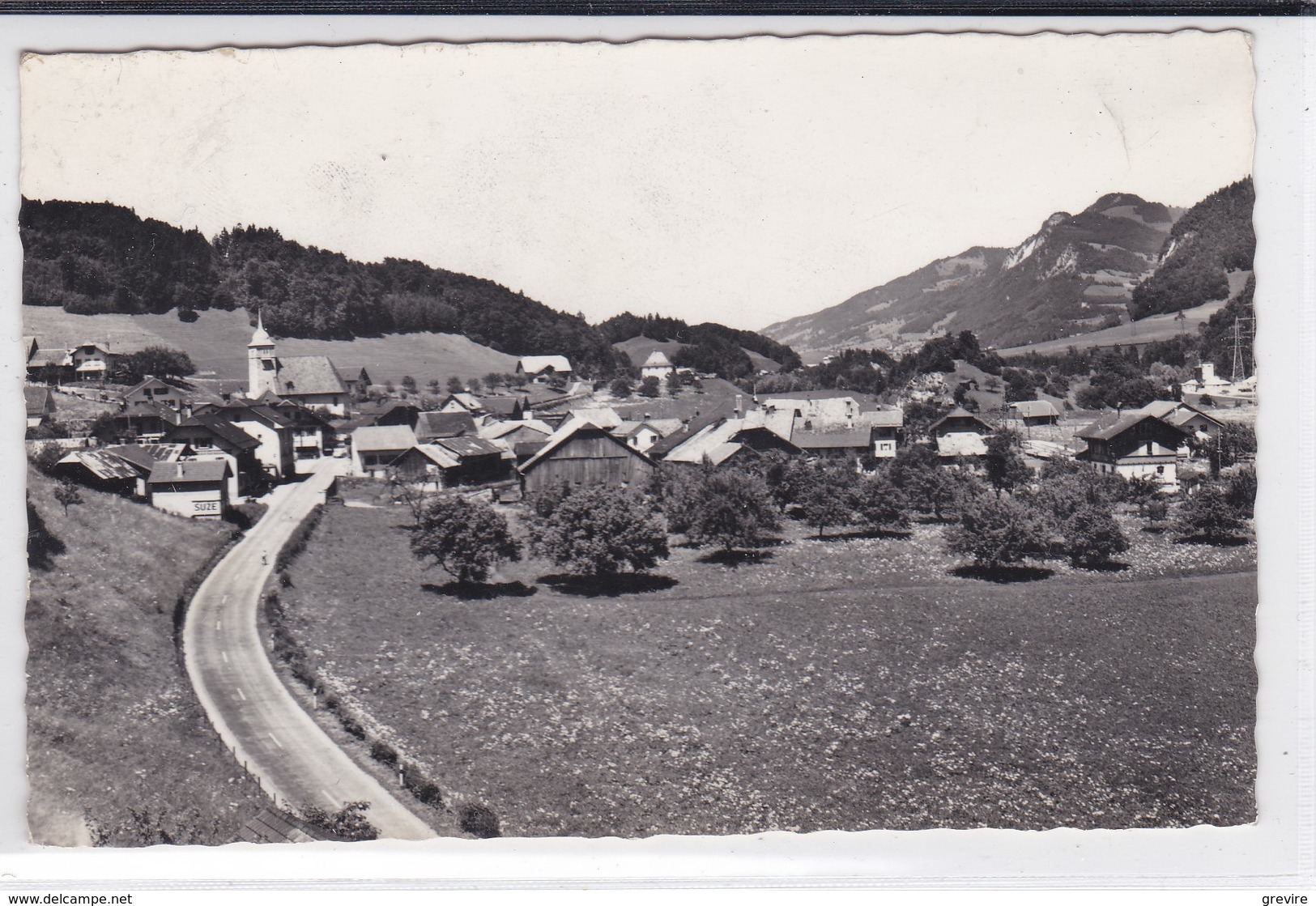 Enney,  Entrée Route Cantonale Côté Sud. Réclame SUZE - Enney