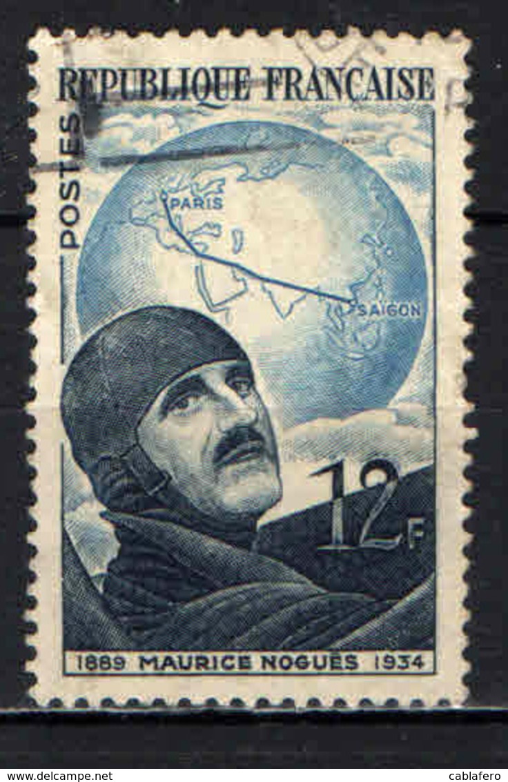 FRANCIA - 1951 - IN MEMORIA DELL'AVIATORE MAURICE NOGUES - USATO - Usati