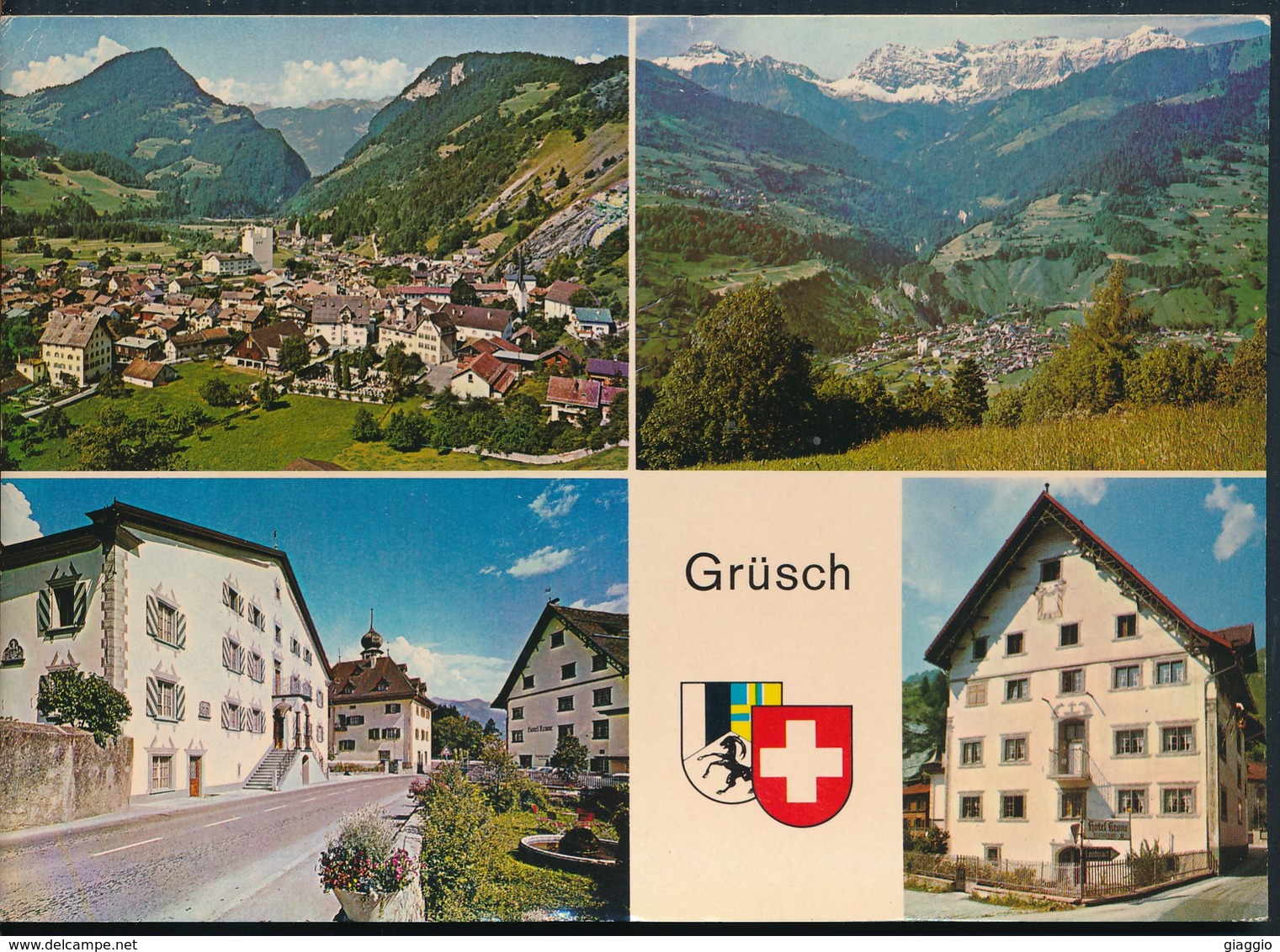 °°° 16762 - SVIZZERA - GR - GRUSCH - VEDUTE VUE VIEWS - 1989 With Stamps °°° - Grüsch