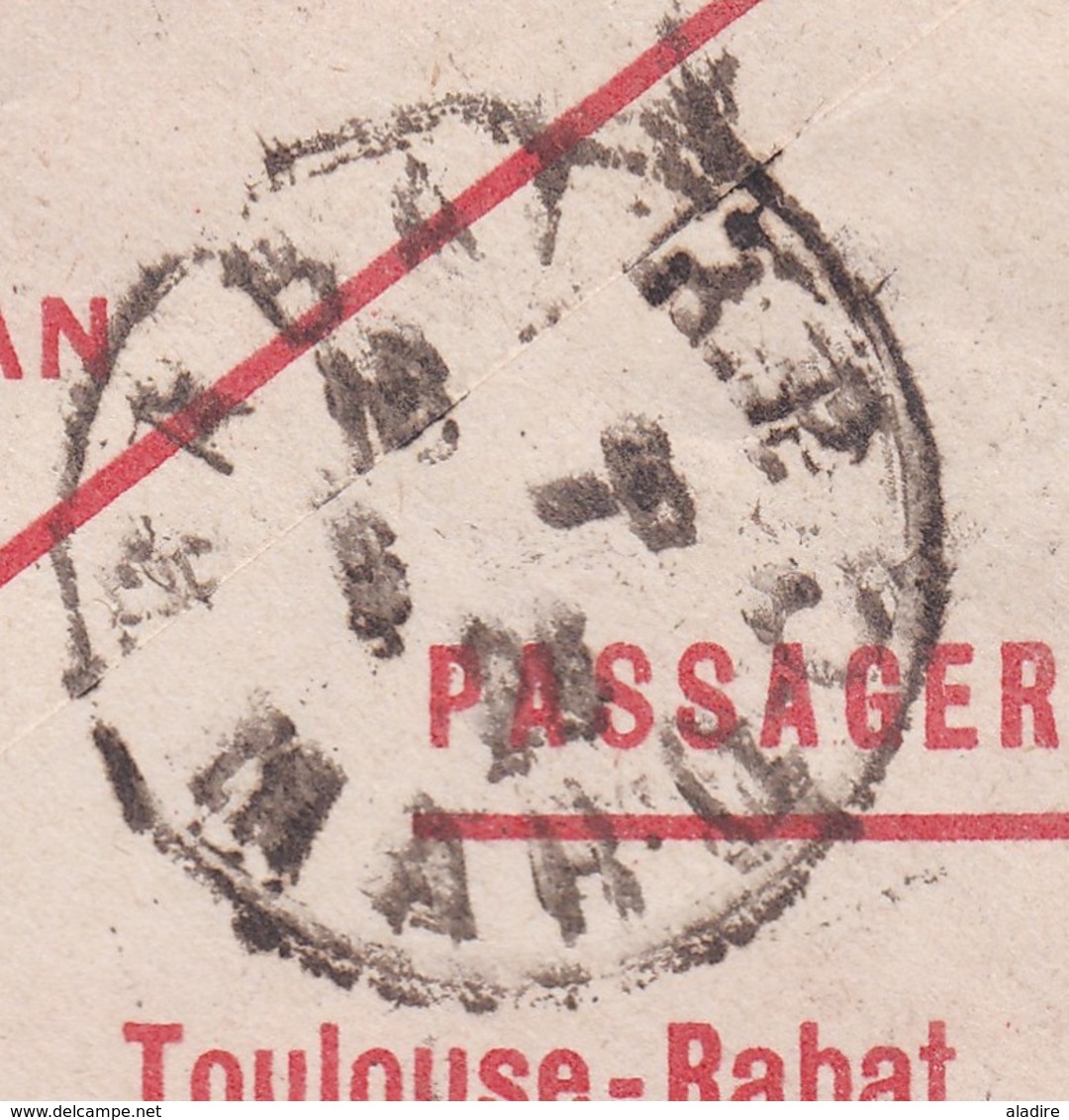 1924 - Enveloppe Par Avion Précurseur Latecoere De Meknes  Vers Chalons Sur Marne, France  Via Rabat - Lettres & Documents