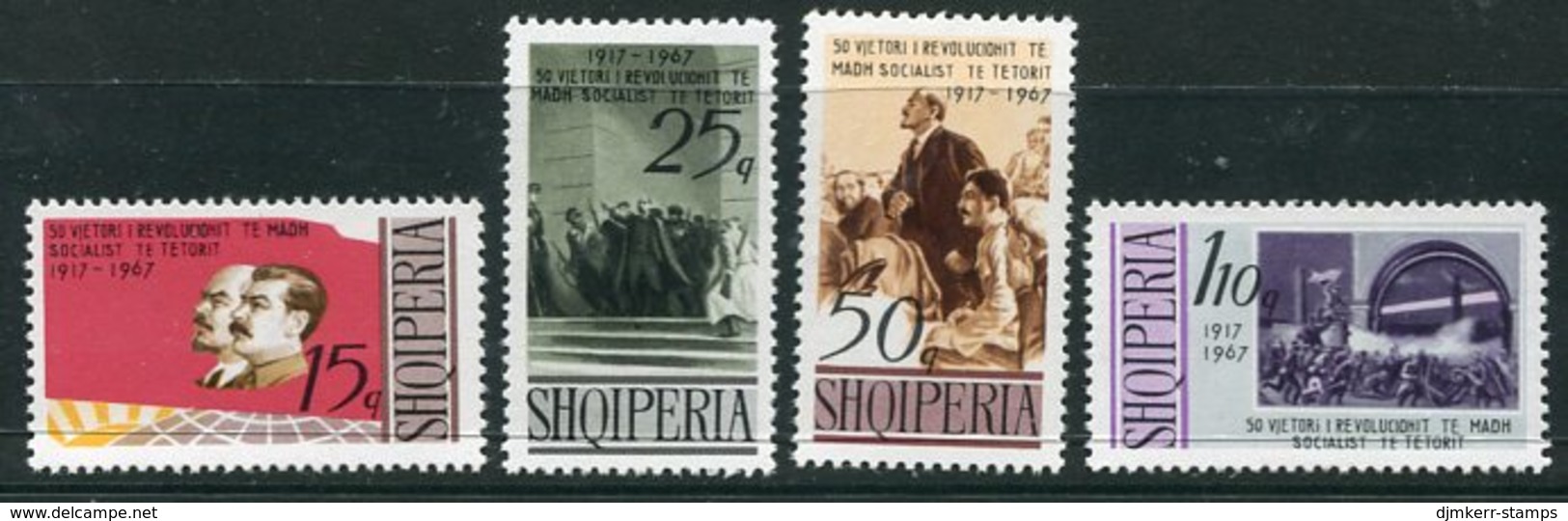 ALBANIA 1967 October Revolution MNH / **.  Michel 1209-12 - Albania