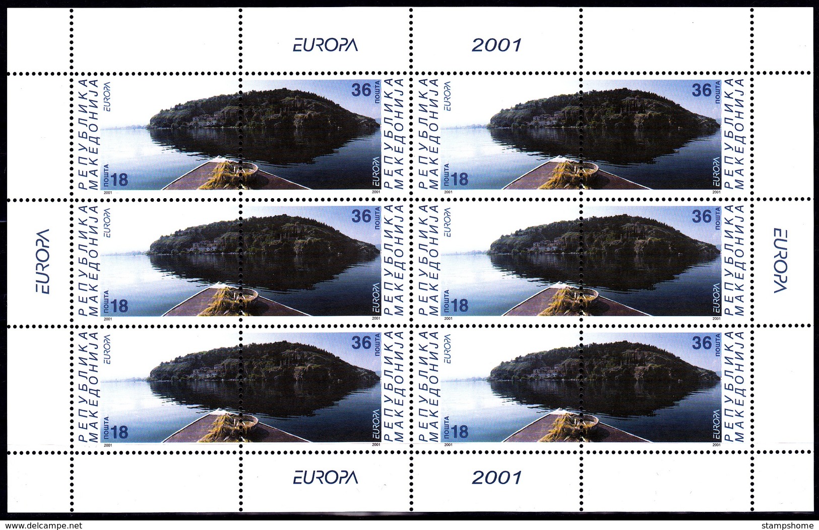 Europa Cept - 2001 - Macedonia, Makedonien - 1.Complete Sheetlet Of 6 Set ** MNH - 2001