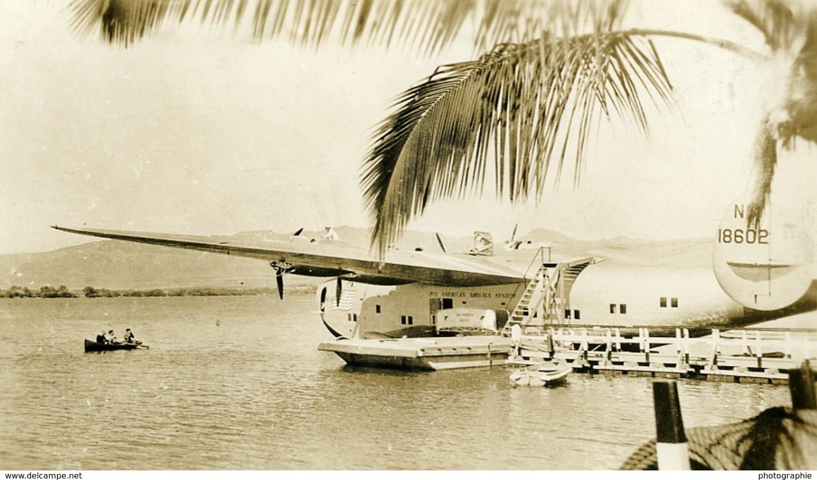 Aviation Hydravion Pan American Airlines California Clipper NC18602 Ancienne Photo 1935 - Luftfahrt