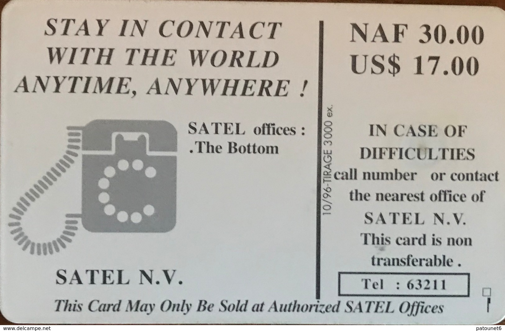 ANTILLES NEERLANDAISES - SABA - 120 Units - Antillen (Niederländische)