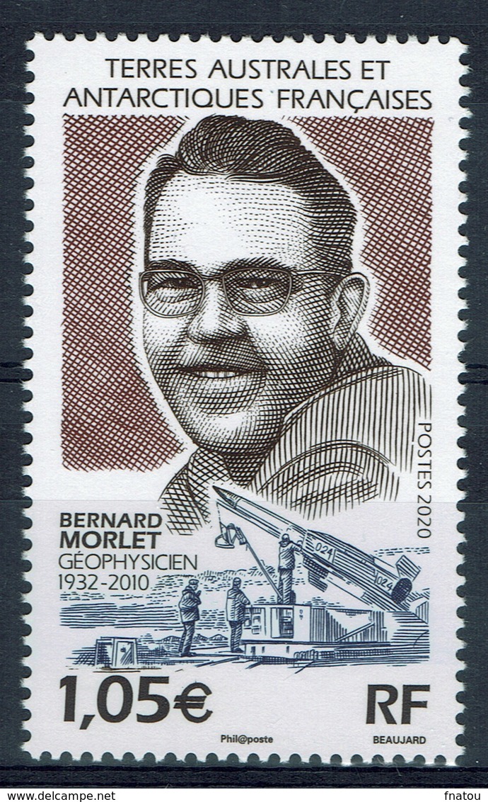 FSAT (TAAF), Bernard Morlet (1932-2010), Geophysicist, 2020, MNH VF - Ongebruikt