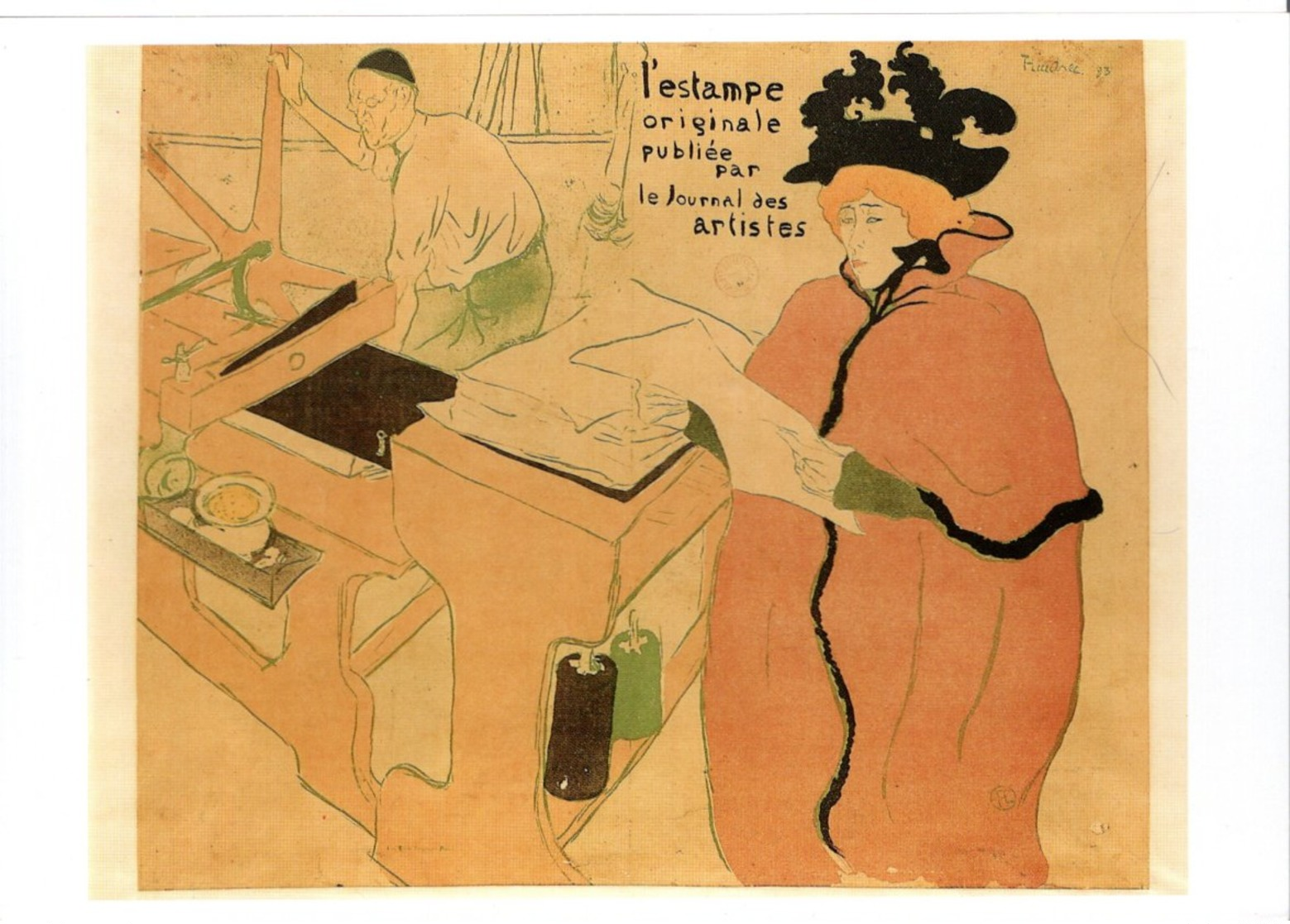 CPM FRANCE NEUVE 1991 - "COUVERTURE DE L'ESTAMPE ORIGINALE" DE HENRI DE TOULOUSE-LAUTREC, 1893 - - Peintures & Tableaux