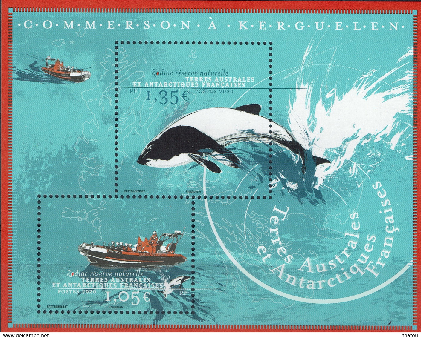 FSAT (TAAF), Commerson's Dolphin, Kerguelen Islands, 2020, MNH VF - Unused Stamps