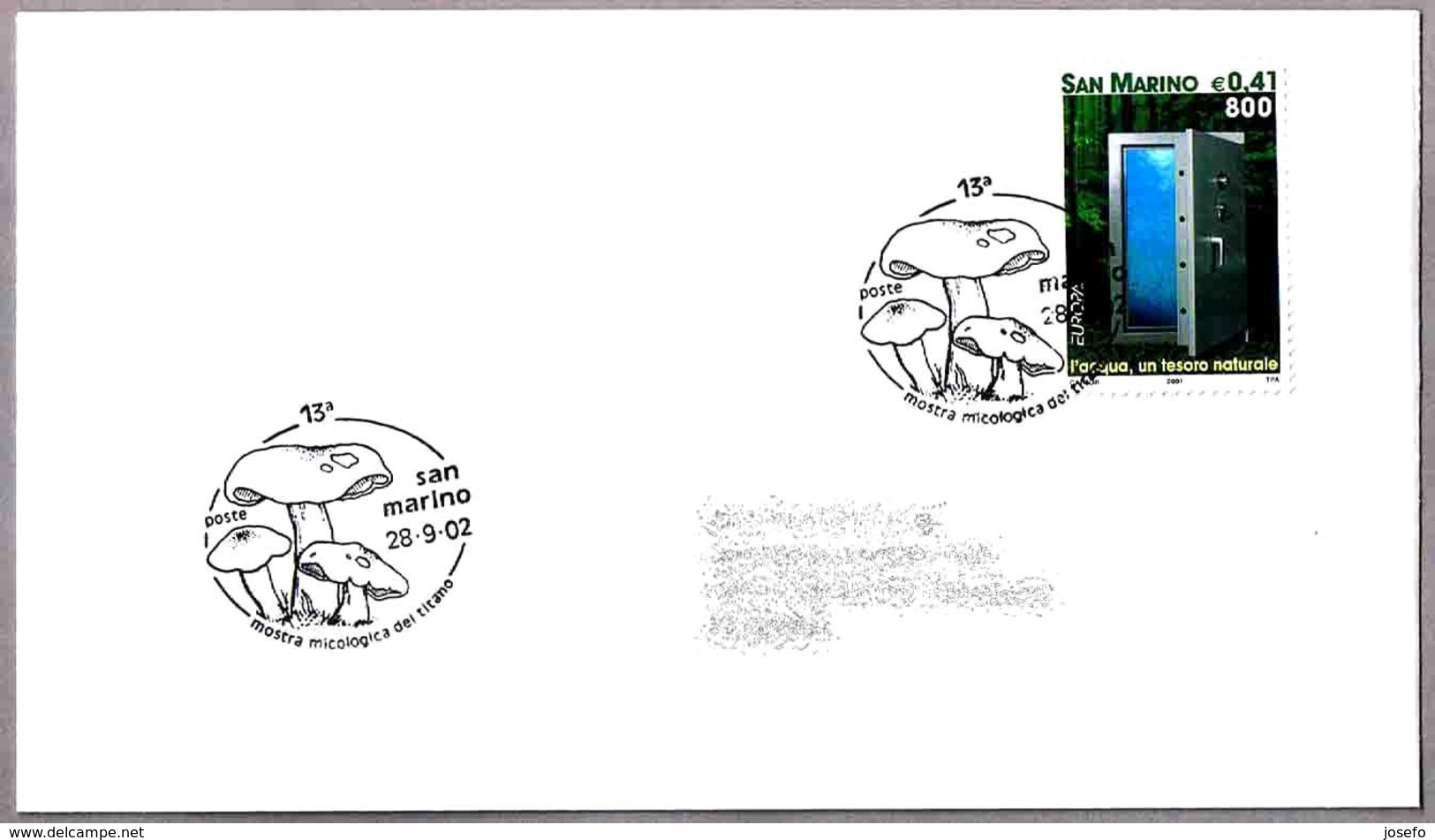 13 MOSTRA MICOLOGICA DEL TITANO - Mycological Exhibition. Setas - Mushrooms. San Marino 2002 - Hongos