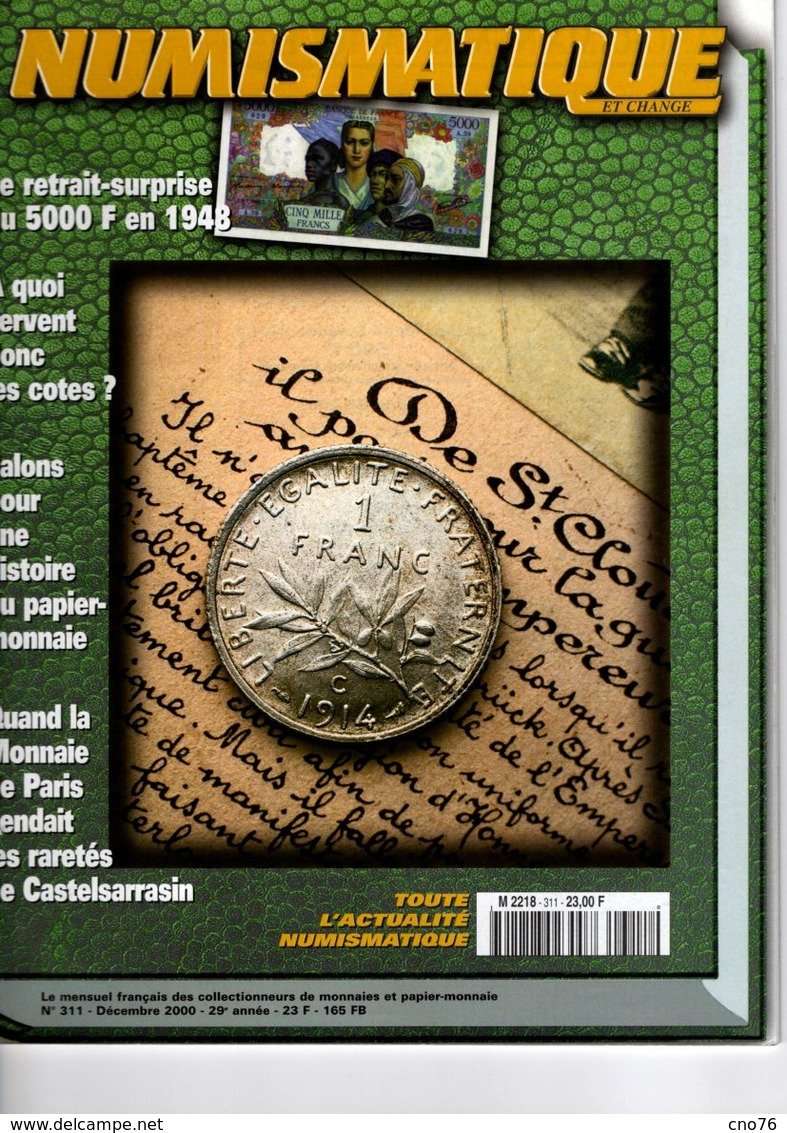 Numismatique Et Change Revue Mensuelle Année 2000 Ensemble De 11 Numéros  En Excellent état - French