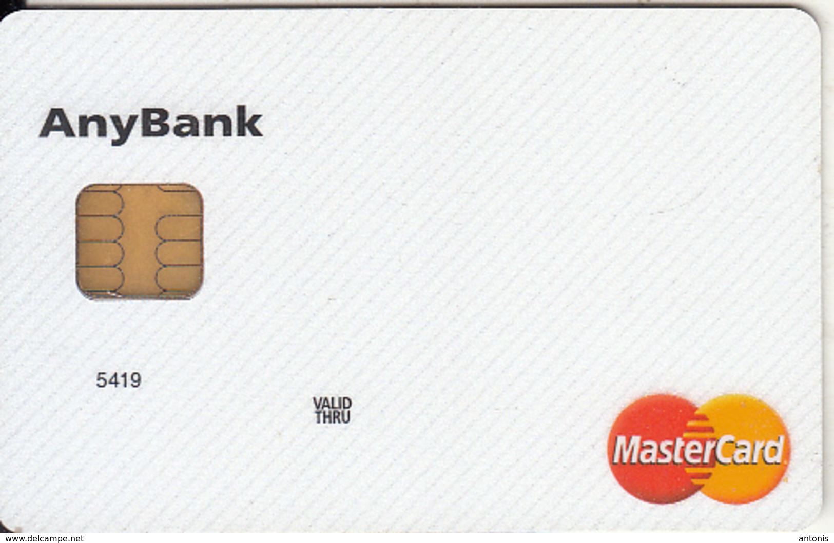 USA - AnyBank, MasterCard, Void - Carte Di Credito (scadenza Min. 10 Anni)