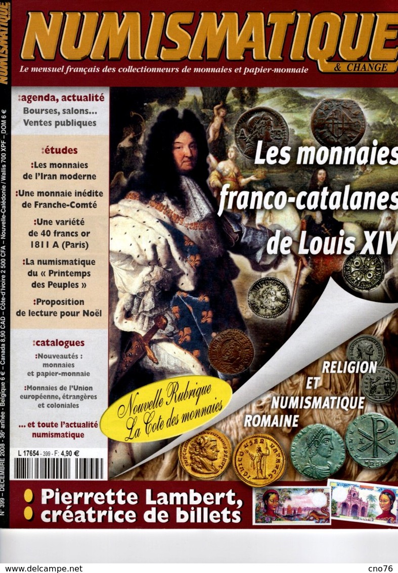 Numismatique Et Change Revue Mensuelle Année 2008 Ensemble De 11 Numéros  En Excellent état - Francés