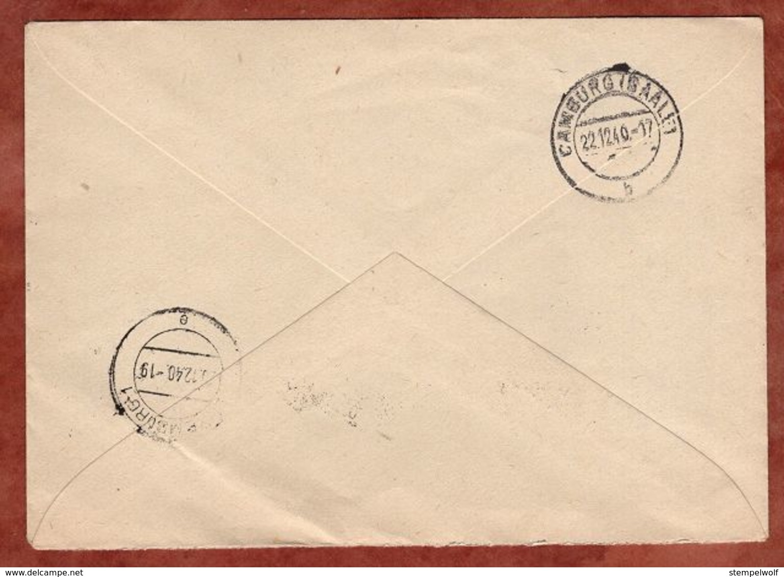 Einschreiben Reco, Charlotte Mit Aufdruck, Septfontaines Simmern Nach Camburg 1940 (89455) - Briefe U. Dokumente