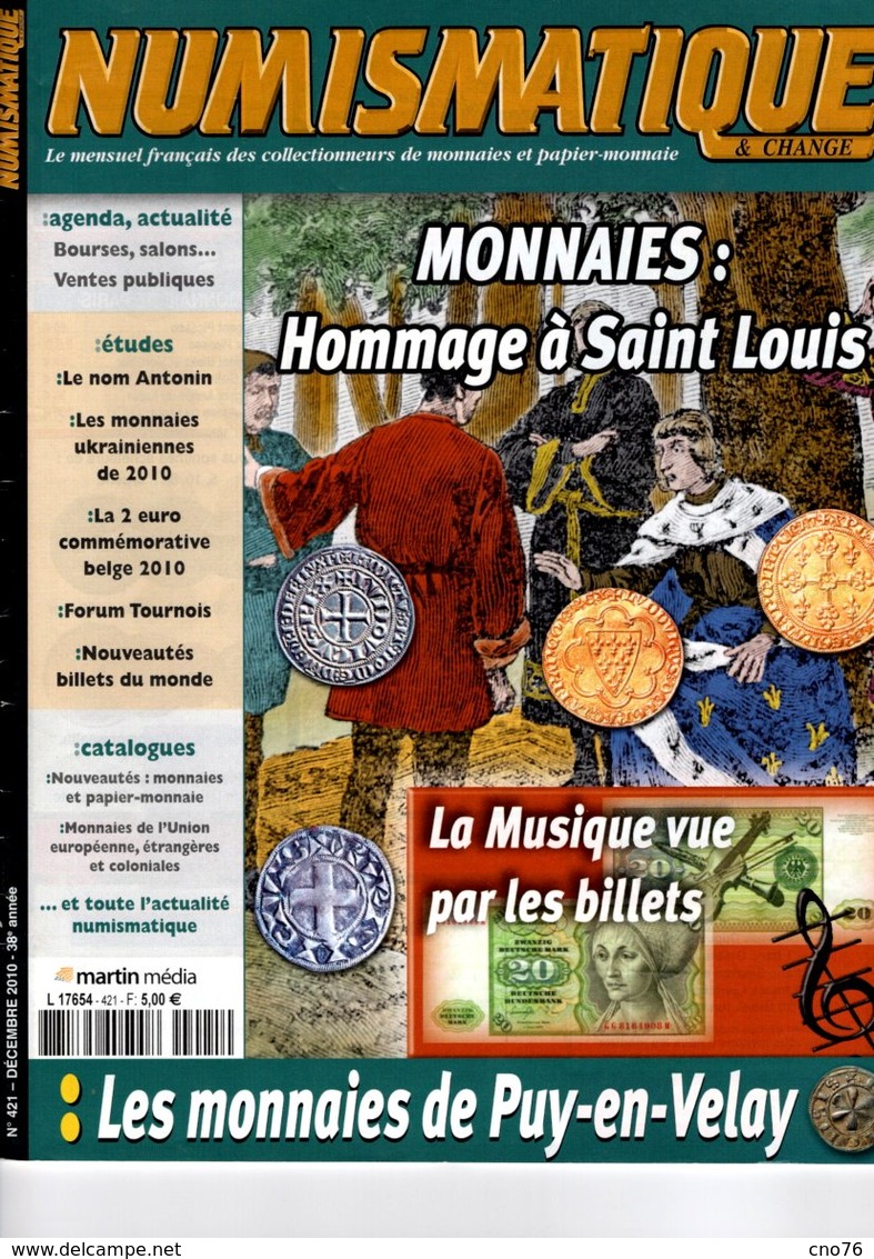 Numismatique Et Change Revue Mensuelle Année 2010 Ensemble De 11 Numéros  En Excellent état - Français