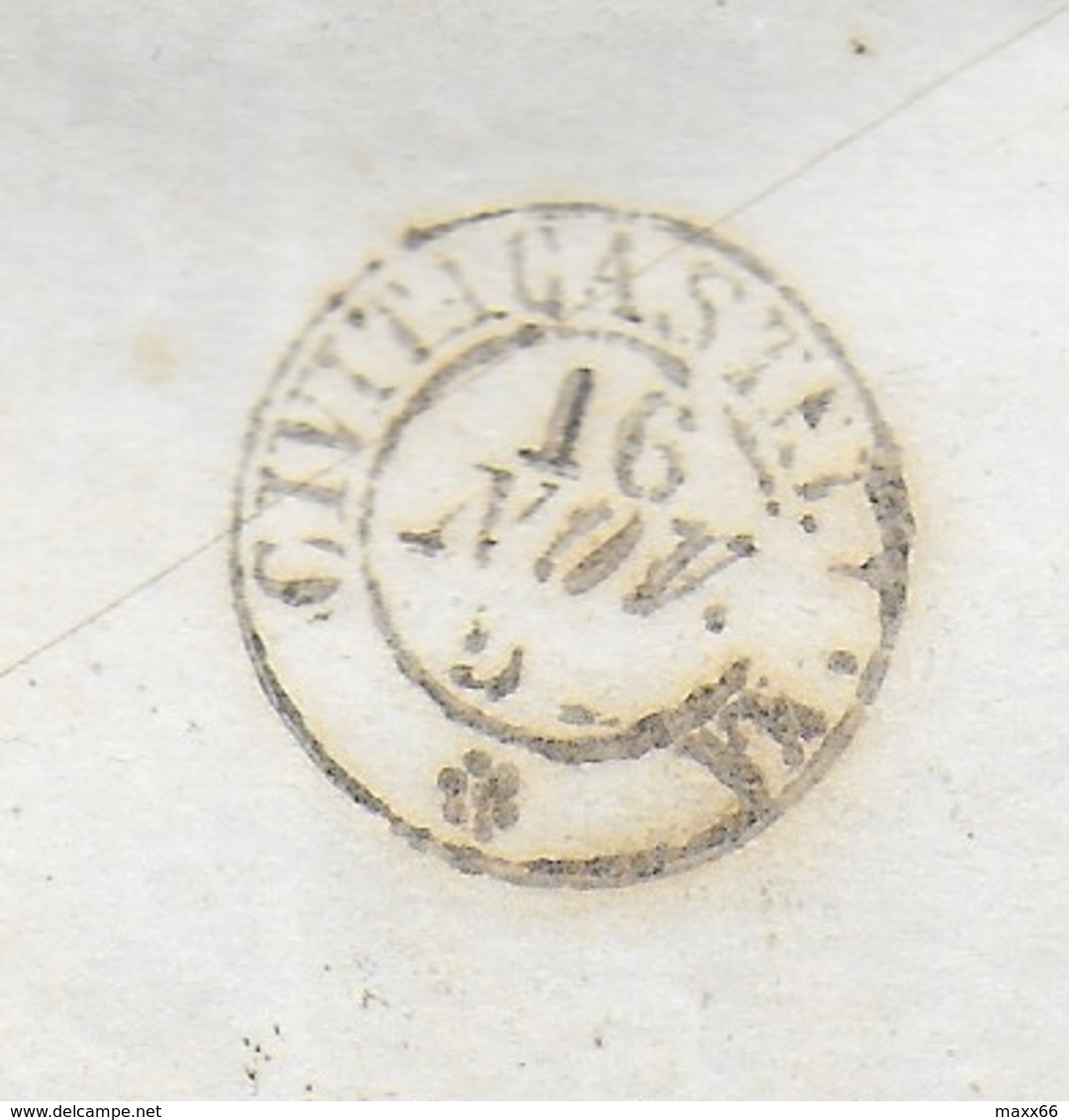 PREFILATELICA PONTIFICIO - 1852 Lettera Con Testo CIVITACASTELLANA COLLEVECCHIO - Franchigia Direzione Postale - 1. ...-1850 Prefilatelia