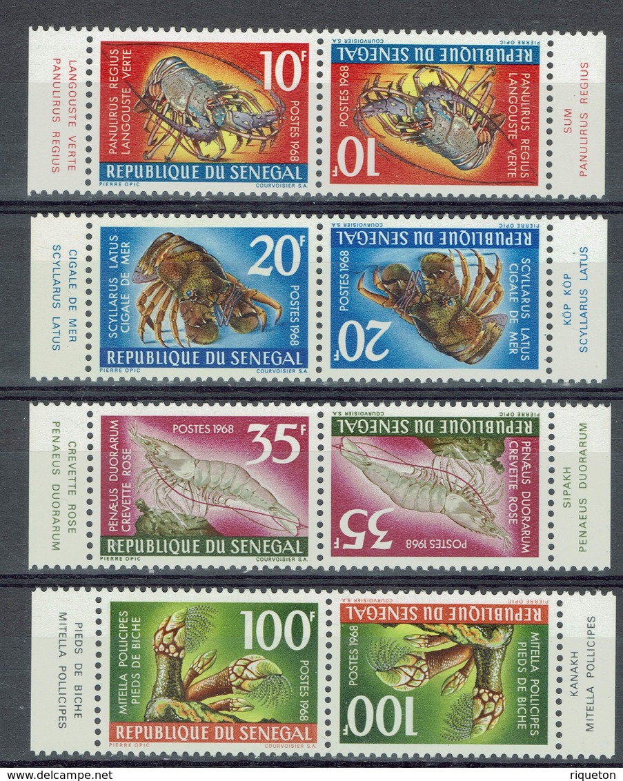 Sénégal - N° 305 A à 308 A - Les Quatre Paires Tête-bêche - XX - MNH - - Sénégal (1960-...)