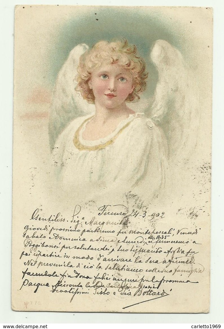 ANGELO ILLUSTRATA 1902  VIAGGIATA  FP - Angels