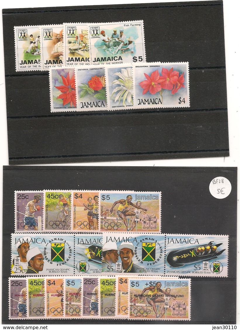 JAMAÏQUE ANNÉE 1988 N°Y/T :  699/739**  Côte : 107,00 € - Jamaica (1962-...)