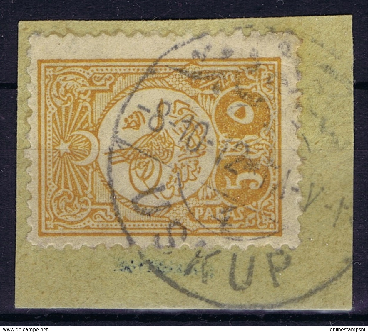 Ottoman Stamps With European CanceL  USKUB 4 SKOPJE NORTH MACEDONIA Signiert /signed/ Signé - Oblitérés