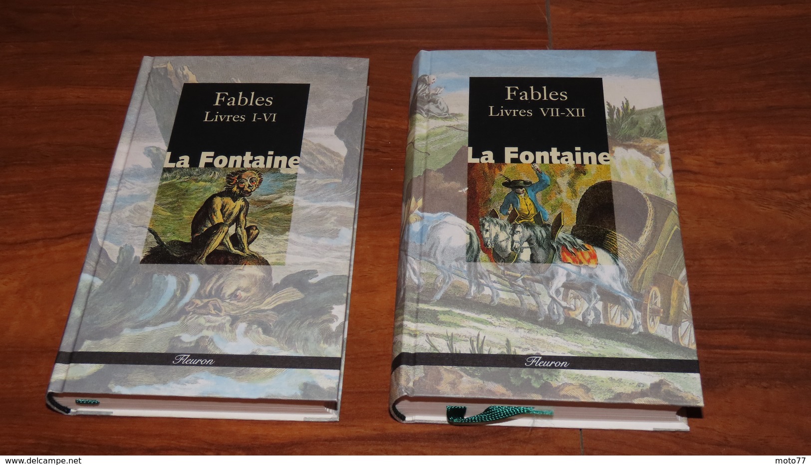 2 TOMES - Toutes LES FABLES DE LA FONTAINE - 1995 - Edition Fleuron - Texte Intégral Des 12 Livres - Illustrations / 16 - Autori Francesi