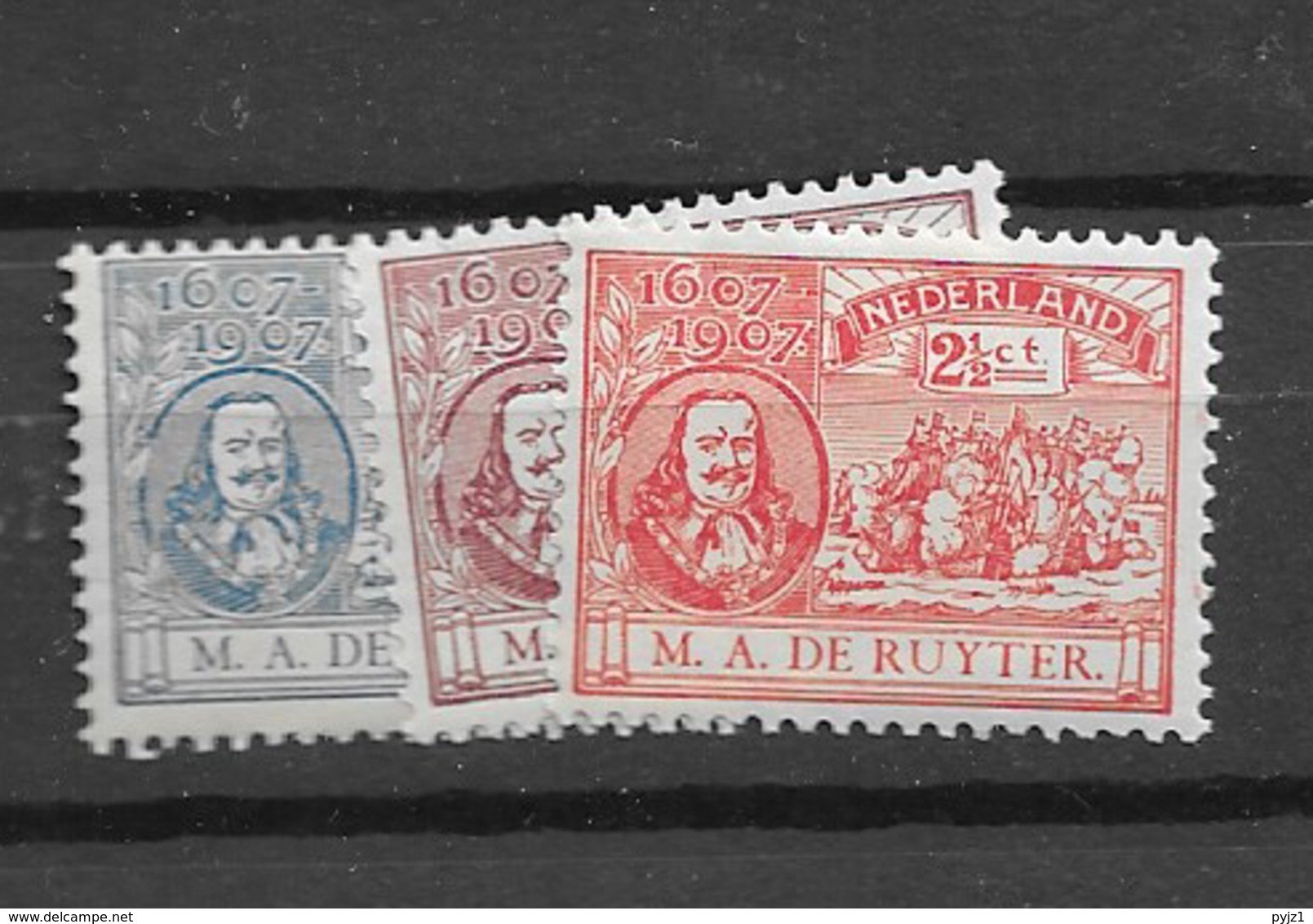1907 MH Nederland NVPH 87-89 - Unused Stamps